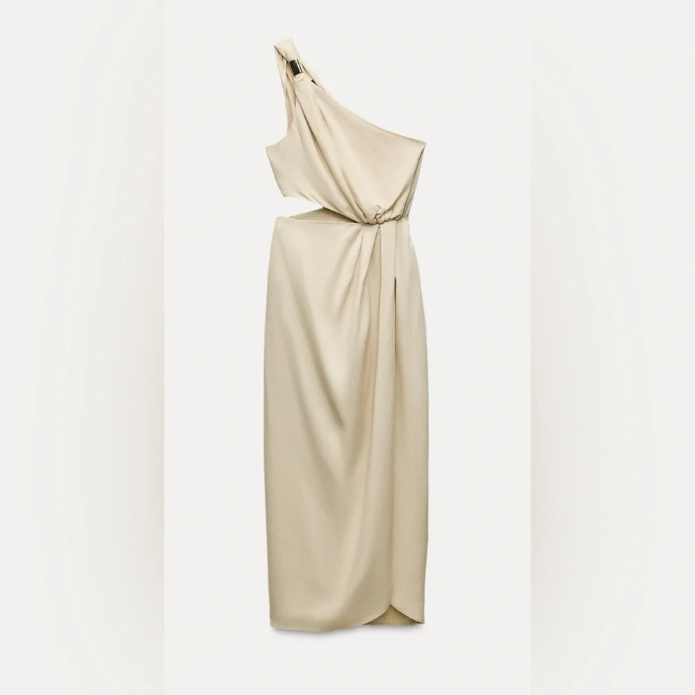 NWT ZARA CUT OUT MIDI DRESS - Picture 2 of 9
